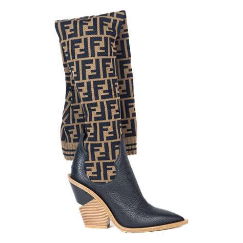 wearing fendi sock boots|fendi knee high sock boots.